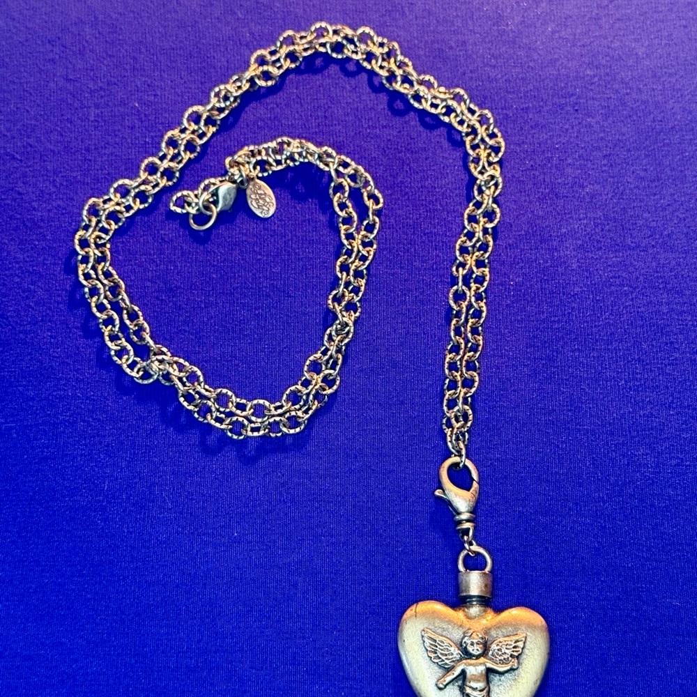 Kirks Folly ~ Angel Cherub Urn Necklace 34” Fairy Dust. - Picture 14 of 14